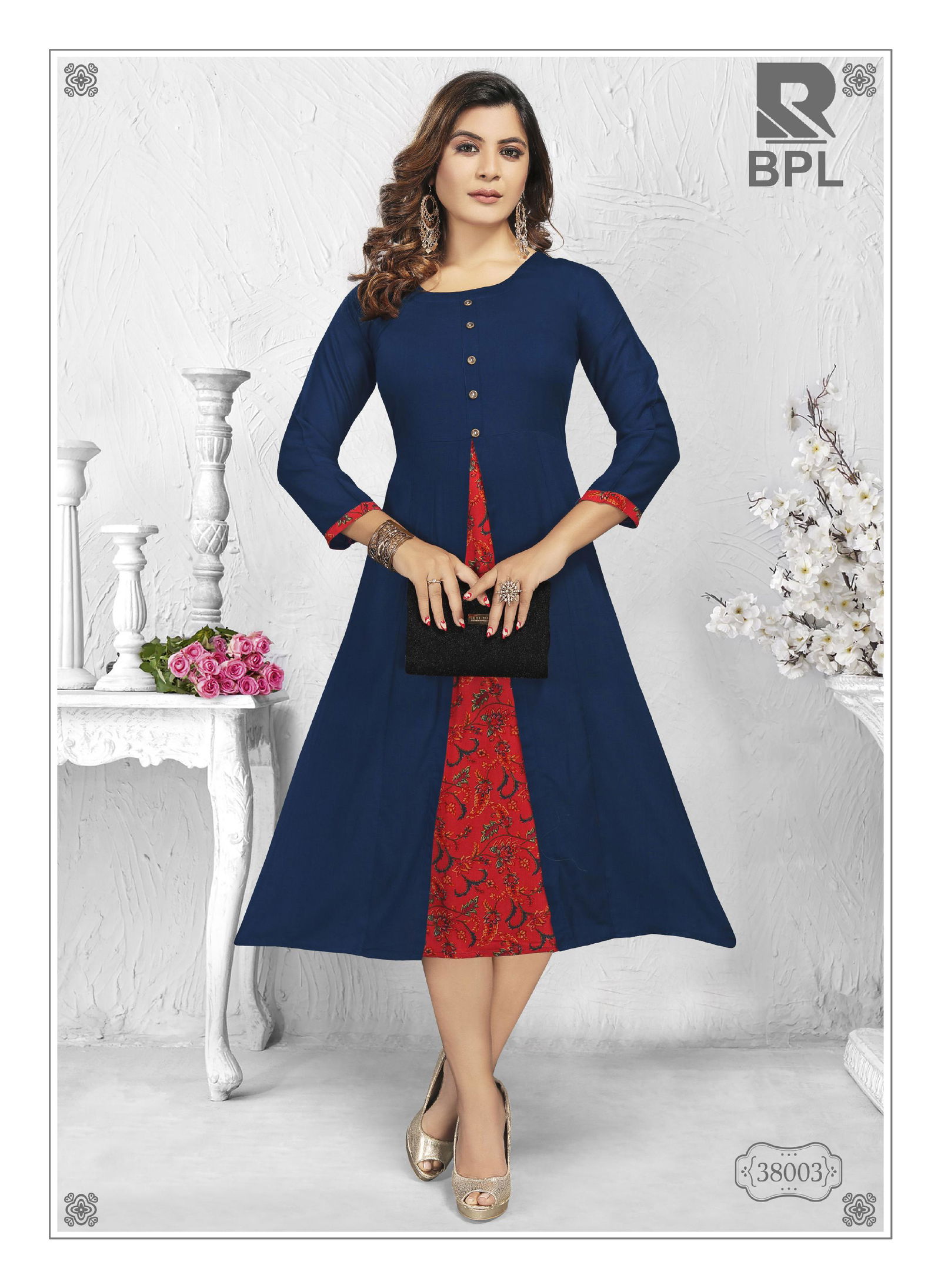 Raashi Bpl Latest Ethnic Wear Rayon Printed Anarkali Kurti Collection